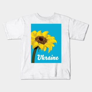 Ukraine Sunflower tourism poster Kids T-Shirt